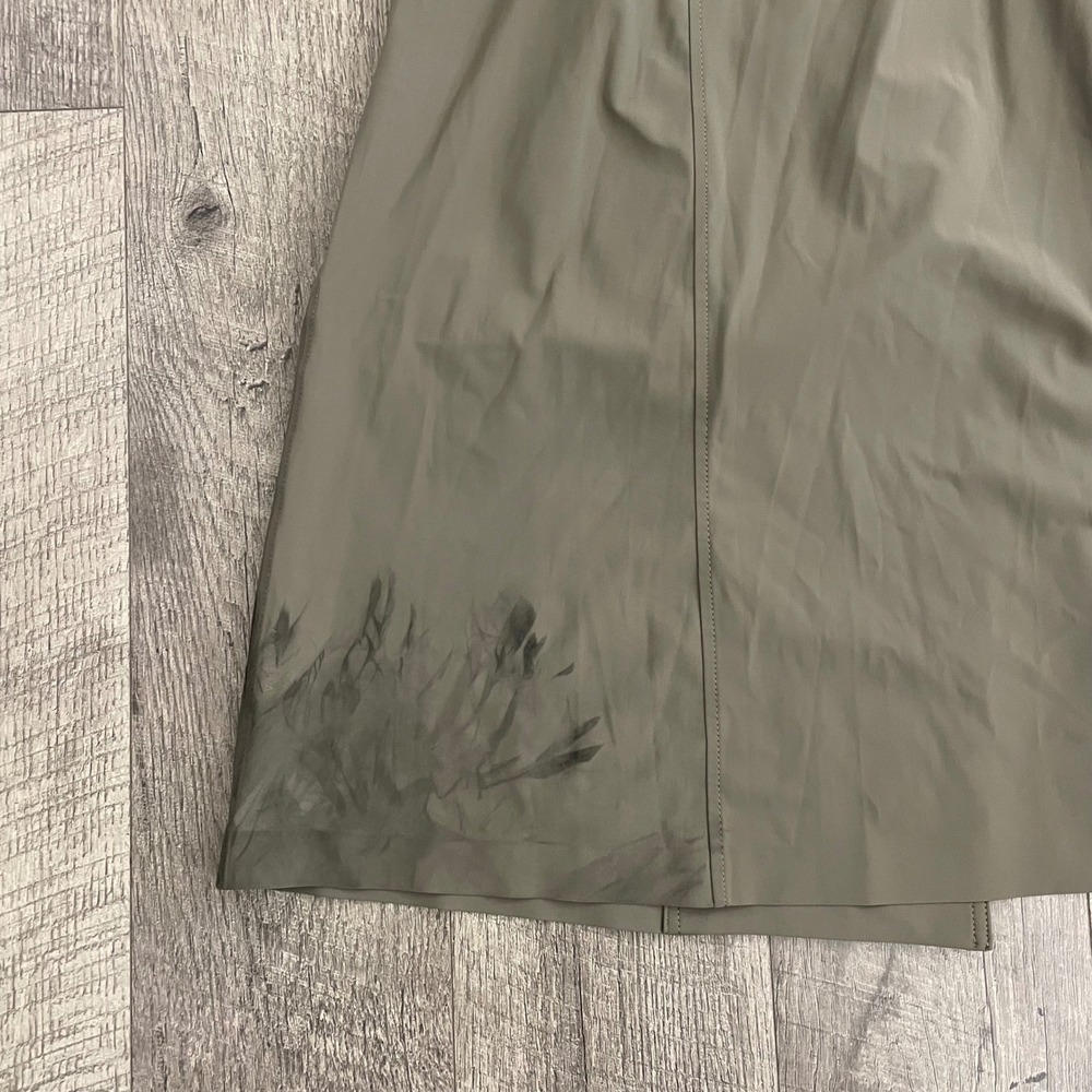 Athleta Stellar Trench Coat Olive Green Water Repellent Mesh Venting Womens L - Picture 13 of 13
